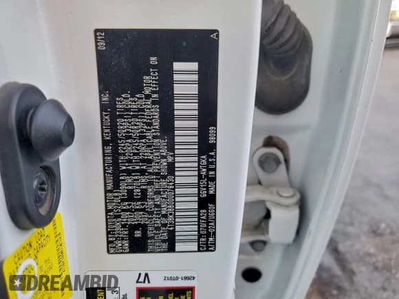 ✅ 2013 Toyota Venza LE • VIN: 4T3BK3BB0DU078430 • Lot: 94061565. Listed on Copart with 124,798 mi. Free auction sales archive from the USA and detailed vehicle history report at DreamBid. Image 13.