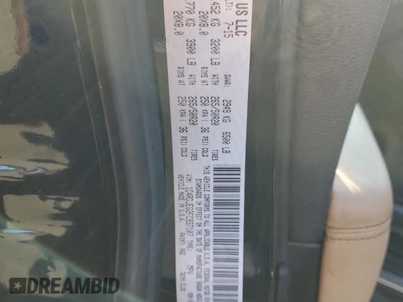 ✅ 2015 Dodge Durango Citadel • VIN: 1C4RDJEG2FC937107 • Lot: 80724075. Listed on Copart with 179,885 mi. Free auction sales archive from the USA and detailed vehicle history report at DreamBid. Image 13.