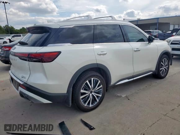 ✅ 2023 Infiniti QX60 Sensory • VIN: 5N1DL1GS6PC350159 • Lot: 83937755. Listed on Copart with 48,173 mi. Free auction sales archive from the USA and detailed vehicle history report at DreamBid. Image 3.
