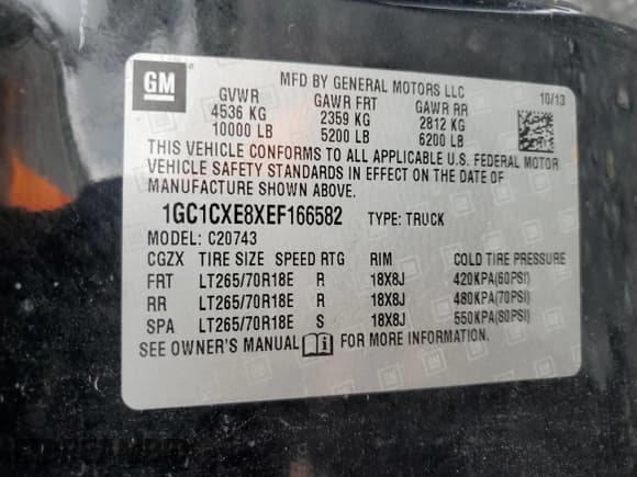 ✅ 2014 Chevrolet Silverado 2500HD LT • VIN: 1GC1CXE8XEF166582 • Лот: 71774714. Опубликован ранее на Copart с пробегом 154 142 миль. Бесплатный доступ к архиву аукционных продаж из США и подробный отчёт об истории автомобиля на DreamBid. Изображение 14.