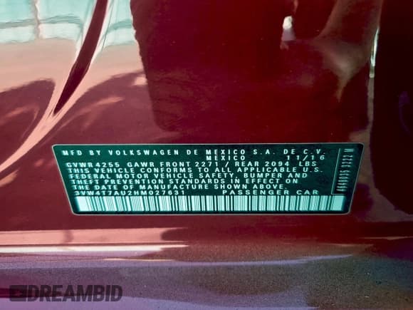 ✅ 2017 Volkswagen Golf GTI S • VIN: 3VW4T7AU2HM027631 • Lot: 95001415. Listed on Copart with 181,399 mi. Free auction sales archive from the USA and detailed vehicle history report at DreamBid. Image 13.