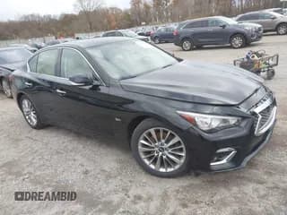 ✅ 2019 Infiniti Q50 Luxe • VIN: JN1EV7AR1KM553798 • Lot: 43673507. Listed on IAAI with 105,444 mi. Free auction sales archive from the USA and detailed vehicle history report at DreamBid. Image 1.