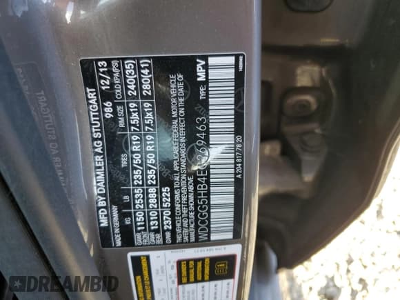 ✅ 2014 Mercedes-Benz GLK 350 • VIN: WDCGG5HB4EG269463 • Lot: 92421145. Listed on Copart with 140,962 mi. Free auction sales archive from the USA and detailed vehicle history report at DreamBid. Image 13.