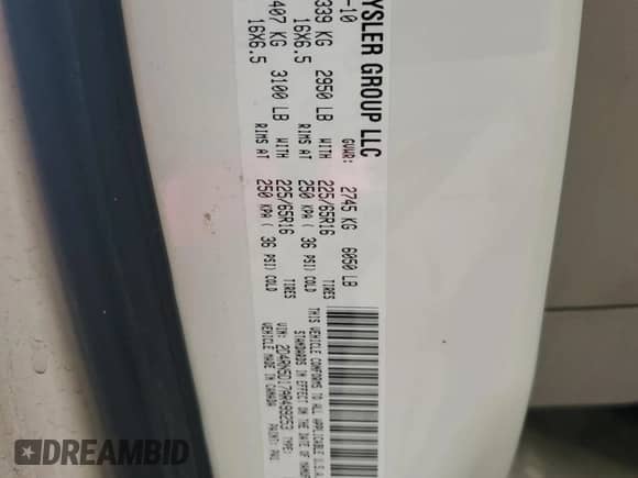 2010 Dodge Grand Caravan SXT with VIN 2D4RN5D17AR499253, listed as a Copart auction lot 69954035 with 153,984 mi miles and Salvage title. Bid and sale history available at DreamBid. Image 13.