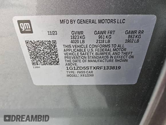 2024 Chevrolet Malibu LT z VIN 1G1ZD5STXRF133819, wystawiony jako Copart lot #89799285 z przebiegiem 46 408 mil mil oraz Czysty tytuł • Clean title. Historia ofert i sprzedaży dostępna na DreamBid. Obrazek 12.