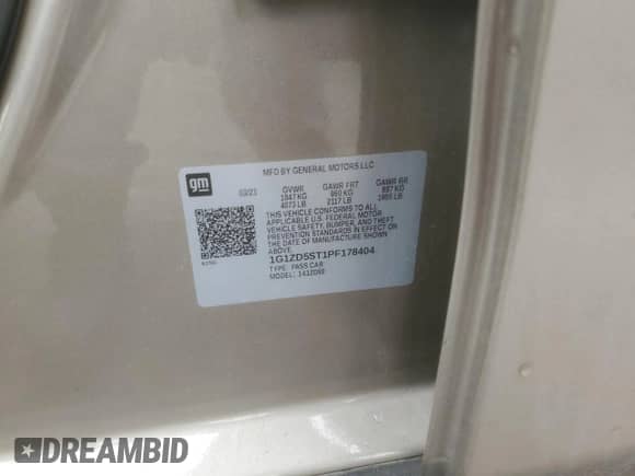 2023 Chevrolet Malibu LT with VIN 1G1ZD5ST1PF178404, listed as a Copart auction lot 71020405 with 72,960 mi miles and Clean title. Bid and sale history available at DreamBid. Image 12.