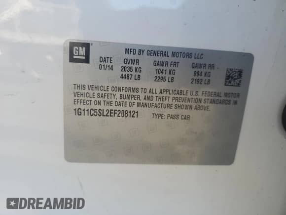 2014 Chevrolet Malibu LT z VIN 1G11C5SL2EF208121, wystawiony jako Copart lot #89895625 z przebiegiem 213 946 mil mil oraz Szkoda całkowita • Salvage title. Historia ofert i sprzedaży dostępna na DreamBid. Obrazek 12.