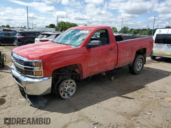 ✅ 2015 Chevrolet Silverado 2500HD Work Truck • VIN: 1GC0KUEG6FZ107937 • Lot: 65411405. Listed on Copart with 54,587 mi. Free auction sales archive from the USA and detailed vehicle history report at DreamBid. Image 1.