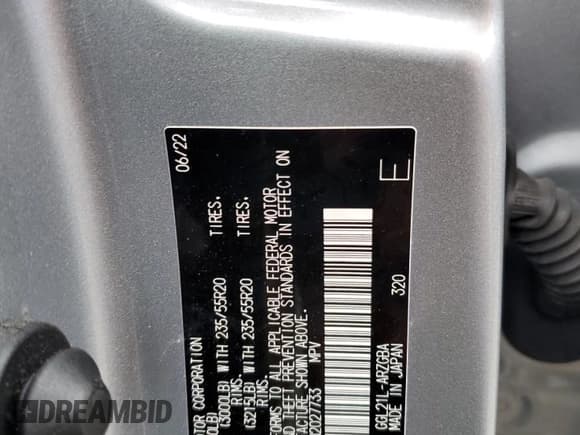 ✅ 2022 Lexus RX 350L • VIN: JTJHZKEA2N2027733 • Lot: 55650235. Wystawiony na Copart z przebiegiem 29 422 mil. Bezpłatny archiwum sprzedaży aukcyjnych z USA i szczegółowy raport historii pojazdu na DreamBid. Zdjęcie 14.