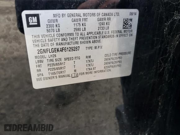 ✅ 2015 Chevrolet Equinox LT • VIN: 2GNFLGEK4F6129287 • Лот: 91986675. Опубликован ранее на Copart с пробегом 122 484 миль. Бесплатный доступ к архиву аукционных продаж из США и подробный отчёт об истории автомобиля на DreamBid. Изображение 12.