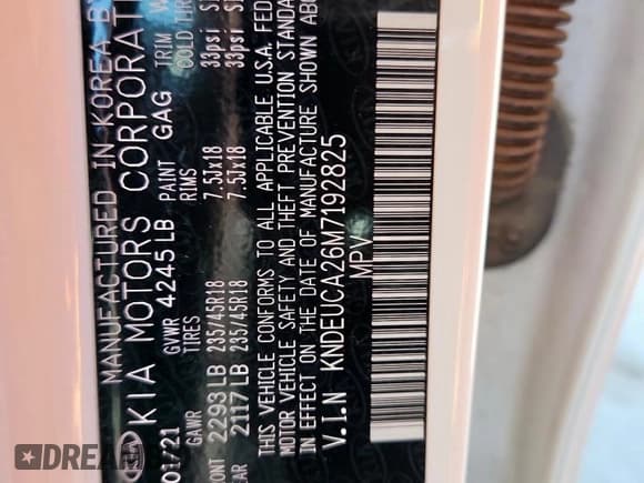 ✅ 2021 Kia Seltos S • VIN: KNDEUCA26M7192825 • Лот: 91880705. Опубликован ранее на Copart с пробегом 42 545 миль. Бесплатный доступ к архиву аукционных продаж из США и подробный отчёт об истории автомобиля на DreamBid. Изображение 12.