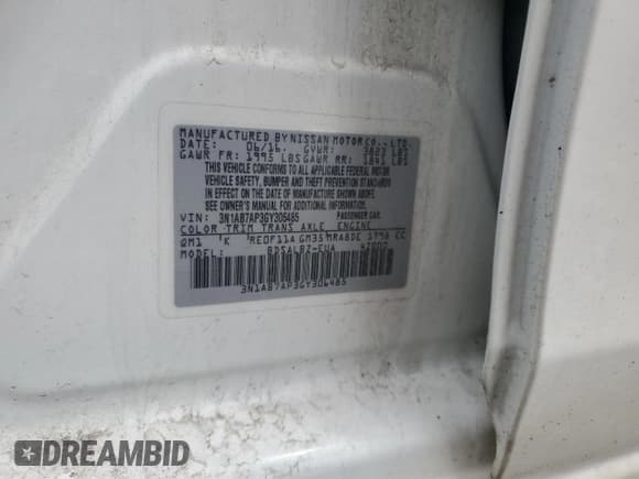 ✅ 2016 Nissan Sentra S • VIN: 3N1AB7AP3GY306485 • Лот: 58902345. Опубликован ранее на Copart с пробегом Не указан. Бесплатный доступ к архиву аукционных продаж из США и подробный отчёт об истории автомобиля на DreamBid. Изображение 12.