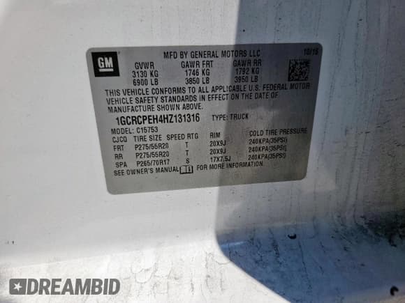 ✅ 2017 Chevrolet Silverado 1500 Custom • VIN: 1GCRCPEH4HZ131316 • Lot: 67631995. Wystawiony na Copart z przebiegiem 135 473 mil. Bezpłatny archiwum sprzedaży aukcyjnych z USA i szczegółowy raport historii pojazdu na DreamBid. Zdjęcie 12.