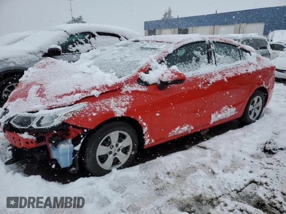✅ 2017 Chevrolet Cruze LS • VIN: 1G1BC5SM7H7152866 • Lot: 38422303. Listed on Copart with Not provided. Free auction sales archive from the USA and detailed vehicle history report at DreamBid. Image 1.