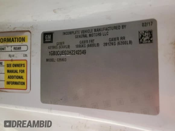 ✅ 2017 Chevrolet Silverado 2500HD Work Truck • VIN: 1GB0CUEG0HZ242349 • Лот: 43860625. Опубликован ранее на Copart с пробегом 238 945 миль. Бесплатный доступ к архиву аукционных продаж из США и подробный отчёт об истории автомобиля на DreamBid. Изображение 12.