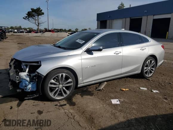2022 Chevrolet Malibu Premier with VIN 1G1ZE5SX1NF105160, listed as a Copart auction lot 71912855 with 46,036 mi miles and Clean title. Bid and sale history available at DreamBid. Image 1.