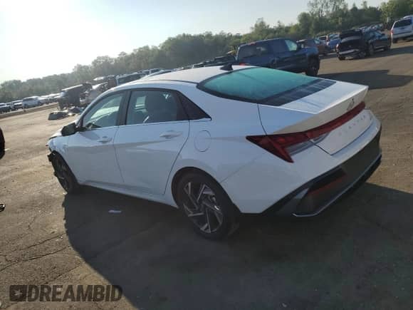 2024 Hyundai Elantra Limited with VIN KMHLP4DG3RU826883, listed as a Copart auction lot 80244515 with 7,591 mi miles and Salvage title. Bid and sale history available at DreamBid. Image 2.