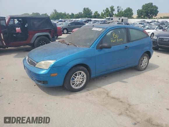 ✅ 2007 Ford Focus S • VIN: 1FAFP31N77W138844 • Lot: 60702195. Listed on Copart with Not provided. Free auction sales archive from the USA and detailed vehicle history report at DreamBid. Image 1.