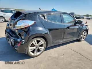 2014 Hyundai Veloster with VIN KMHTC6AD0EU186286, listed as a Copart auction lot 82402835 with 88,126 mi miles and Salvage title. Bid and sale history available at DreamBid. Image 3.