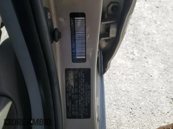 ✅ 2005 Hyundai Elantra GLS • VIN: KMHDN46D95U169661 • Lot: 49866255. Wystawiony na Copart z przebiegiem 66 212 mil. Bezpłatny archiwum sprzedaży aukcyjnych z USA i szczegółowy raport historii pojazdu na DreamBid. Zdjęcie 12.