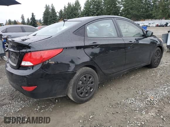 2017 Hyundai Accent SE with VIN KMHCT4AE6HU377938, listed as a Copart auction lot 89835475 with Not provided miles and Salvage title. Bid and sale history available at DreamBid. Image 3.