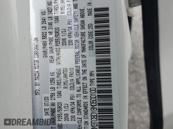 ✅ 2021 Mazda CX-9 Grand Touring • VIN: JM3TCBDY8M0500100 • Lot: 90531945. Wystawiony na Copart z przebiegiem 43 313 mil. Bezpłatny archiwum sprzedaży aukcyjnych z USA i szczegółowy raport historii pojazdu na DreamBid. Zdjęcie 13.