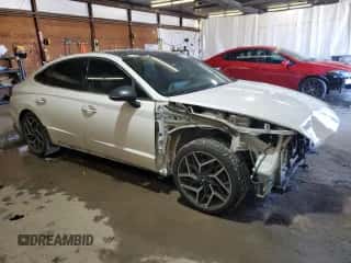 2021 Hyundai Sonata N Line с VIN 5NPEK4JC0MH131339, выставлен на аукционе Copart как лот 81900325 с пробегом 63 795 миль миль и Списание • Salvage title. История ставок и продаж доступна на DreamBid. Изображение 4.