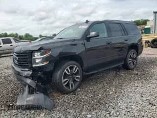 2018 Chevrolet Tahoe Premier with VIN 1GNSKCKJ7JR194640, listed as a Copart auction lot 58271155 with 99,992 mi miles and Salvage title. Bid and sale history available at DreamBid. Image 1.