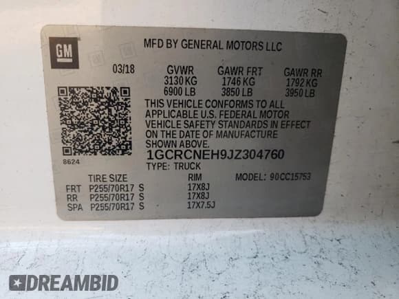 ✅ 2018 Chevrolet Silverado 1500 LS • VIN: 1GCRCNEH9JZ304760 • Лот: 74783564. Опубликован ранее на Copart с пробегом 179 175 миль. Бесплатный доступ к архиву аукционных продаж из США и подробный отчёт об истории автомобиля на DreamBid. Изображение 14.