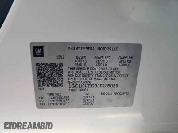 ✅ 2018 Chevrolet Silverado 2500HD LT • VIN: 1GC1KVEG3JF185029 • Lot: 89381045. Wystawiony na Copart z przebiegiem 155 849 mil. Bezpłatny archiwum sprzedaży aukcyjnych z USA i szczegółowy raport historii pojazdu na DreamBid. Zdjęcie 13.