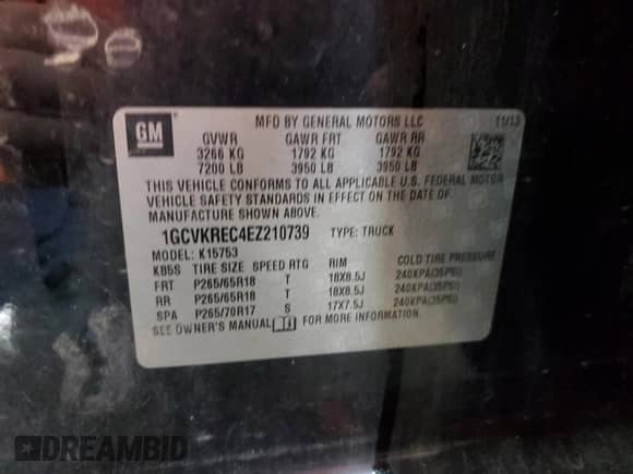 2014 Chevrolet Silverado 1500 LT с VIN 1GCVKREC4EZ210739, выставлен на аукционе Copart как лот 86665545 с пробегом 104 376 миль миль и Чистый • Clean title. История ставок и продаж доступна на DreamBid. Изображение 12.