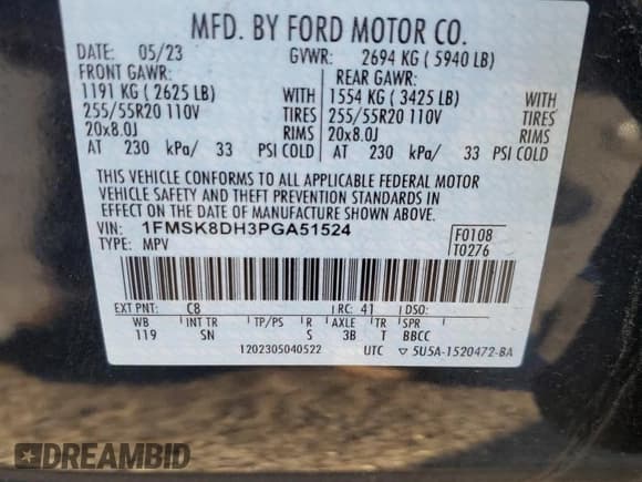 ✅ 2023 Ford Explorer XLT • VIN: 1FMSK8DH3PGA51524 • Лот: 91197055. Опубликован ранее на Copart с пробегом 21 535 миль. Бесплатный доступ к архиву аукционных продаж из США и подробный отчёт об истории автомобиля на DreamBid. Изображение 13.