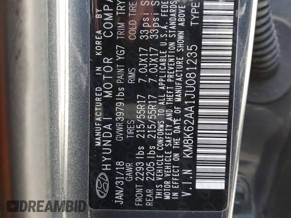 2018 Hyundai Kona SEL z VIN KM8K62AA1JU081235, wystawiony jako Copart lot #47109693 z przebiegiem 57 268 mil mil oraz . Historia ofert i sprzedaży dostępna na DreamBid. Obrazek 13.