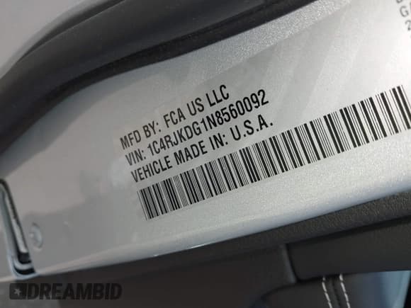 ✅ 2022 Jeep Grand Cherokee Overland • VIN: 1C4RJKDG1N8560092 • Лот: 42464307. Опубликован ранее на IAAI с пробегом 85 117 миль. Бесплатный доступ к архиву аукционных продаж из США и подробный отчёт об истории автомобиля на DreamBid. Изображение 9.