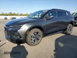 2019 Chevrolet Blazer RS with VIN 3GNKBERS1KS696567, listed as a Copart auction lot 80112195 with 105,790 mi miles and Salvage title. Bid and sale history available at DreamBid. Image 1.