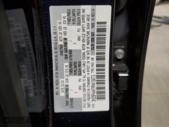 ✅ 2024 Mazda 3 S • VIN: 3MZBPAAM7RM416873 • Lot: 78707464. Listed on Copart with 9,443 mi. Free auction sales archive from the USA and detailed vehicle history report at DreamBid. Image 12.