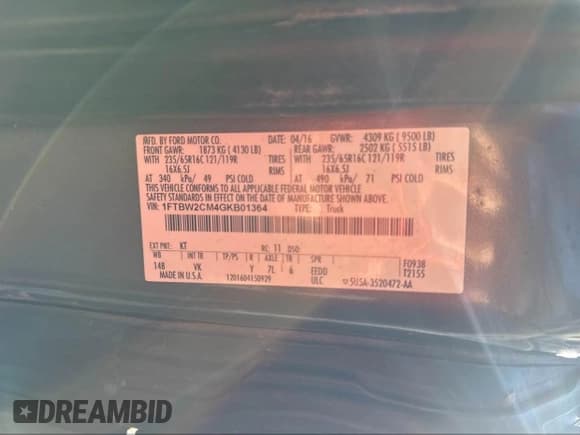 ✅ 2016 Ford Transit Cargo • VIN: 1FTBW2CM4GKB01364 • Лот: 43746634. Опубликован ранее на IAAI с пробегом 191 753 миль. Бесплатный доступ к архиву аукционных продаж из США и подробный отчёт об истории автомобиля на DreamBid. Изображение 9.