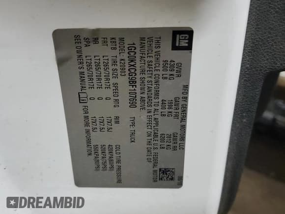 ✅ 2011 Chevrolet Silverado 2500HD LT • VIN: 1GC0KXCG9BF107690 • Lot: 86167334. Listed on Copart with 385,637 mi. Free auction sales archive from the USA and detailed vehicle history report at DreamBid. Image 14.