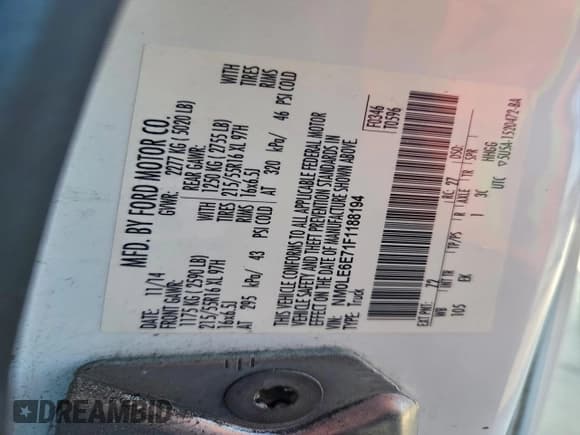 ✅ 2015 Ford Transit Connect XL • VIN: NM0LE6E71F1188194 • Lot: 94977015. Wystawiony na Copart z przebiegiem 270 088 mil. Bezpłatny archiwum sprzedaży aukcyjnych z USA i szczegółowy raport historii pojazdu na DreamBid. Zdjęcie 13.