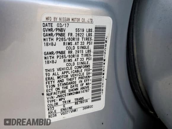 ✅ 2017 Infiniti QX70 • VIN: JN8CS1MW2HM414787 • Лот: 59272885. Опубликован ранее на Copart с пробегом Не указан. Бесплатный доступ к архиву аукционных продаж из США и подробный отчёт об истории автомобиля на DreamBid. Изображение 14.