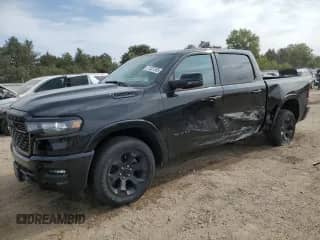 2025 Ram 1500 Big Horn с VIN 1C6RRFFG9SN693068, выставлен на аукционе Copart как лот 71527555 с пробегом 3 154 миль миль и Списание • Salvage title. История ставок и продаж доступна на DreamBid. Изображение 1.