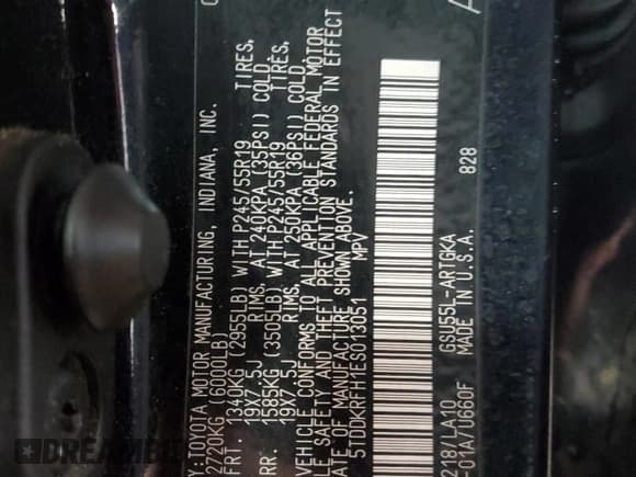 ✅ 2014 Toyota Highlander Limited • VIN: 5TDDKRFH1ES013051 • Lot: 85177595. Listed on Copart with 160,013 mi. Free auction sales archive from the USA and detailed vehicle history report at DreamBid. Image 13.