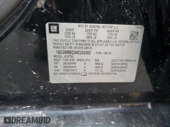 ✅ 2017 Chevrolet Silverado 1500 LT • VIN: 1GCVKREC0HZ233262 • Лот: 73255074. Опубликован ранее на Copart с пробегом Не указан. Бесплатный доступ к архиву аукционных продаж из США и подробный отчёт об истории автомобиля на DreamBid. Изображение 12.