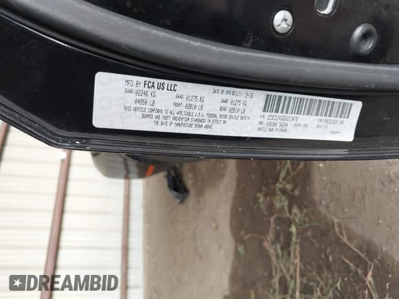 ✅ 2016 Dodge Challenger SXT • VIN: 2C3CDZAG6GH213479 • Lot: 42906232. Listed on IAAI with Not provided. Free auction sales archive from the USA and detailed vehicle history report at DreamBid. Image 9.