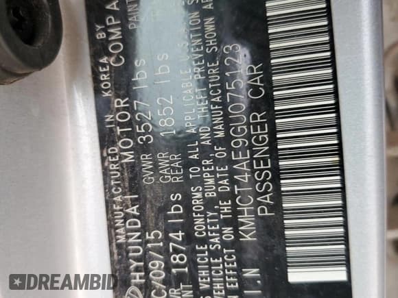 ✅ 2016 Hyundai Accent SE • VIN: KMHCT4AE9GU075123 • Лот: 79317264. Опубликован ранее на Copart с пробегом 145 932 миль. Бесплатный доступ к архиву аукционных продаж из США и подробный отчёт об истории автомобиля на DreamBid. Изображение 12.