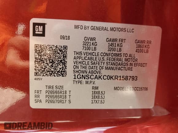 ✅ 2019 Chevrolet Tahoe LS • VIN: 1GNSCAKC0KR158793 • Lot: 68910685. Wystawiony na Copart z przebiegiem 93 292 mil. Bezpłatny archiwum sprzedaży aukcyjnych z USA i szczegółowy raport historii pojazdu na DreamBid. Zdjęcie 14.