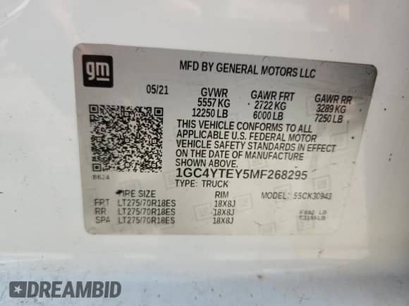 2021 Chevrolet Silverado 3500HD LT z VIN 1GC4YTEY5MF268295, wystawiony jako Copart lot #64107825 z przebiegiem 83 027 mil mil oraz Szkoda całkowita • Salvage title. Historia ofert i sprzedaży dostępna na DreamBid. Obrazek 12.