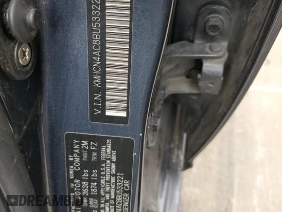 ✅ 2011 Hyundai Accent GLS • VIN: KMHCN4AC8BU533221 • Лот: 66479965. Опубликован ранее на Copart с пробегом 58 889 миль. Бесплатный доступ к архиву аукционных продаж из США и подробный отчёт об истории автомобиля на DreamBid. Изображение 12.