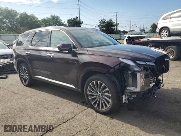 2024 Hyundai Palisade Calligraphy с VIN KM8R7DGE6RU727284, выставлен на аукционе Copart как лот 65224424 с пробегом 8 344 миль миль и Списание • Salvage title. История ставок и продаж доступна на DreamBid. Изображение 4.