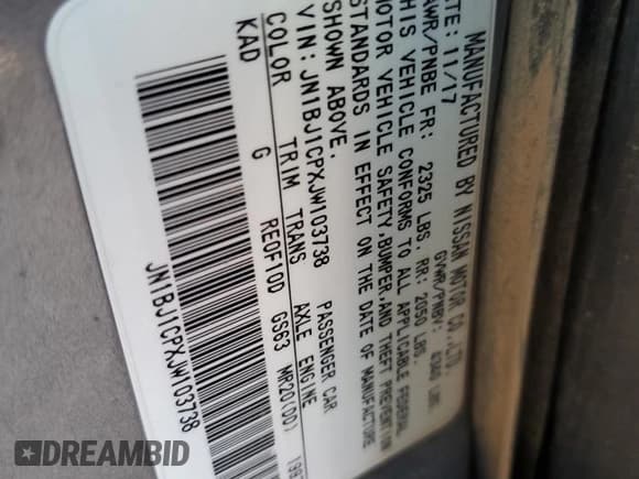 ✅ 2018 Nissan Rogue S • VIN: JN1BJ1CPXJW103738 • Lot: 91372165. Wystawiony na Copart z przebiegiem 58 739 mil. Bezpłatny archiwum sprzedaży aukcyjnych z USA i szczegółowy raport historii pojazdu na DreamBid. Zdjęcie 14.